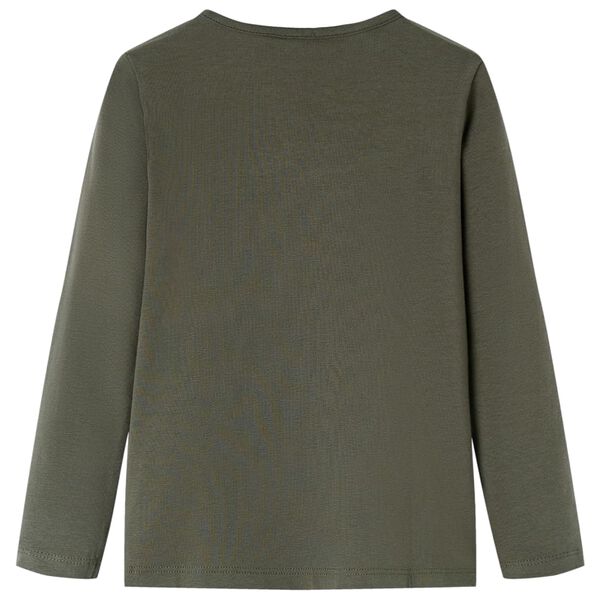 Tricou cu m&acirc;neci lungi pentru copii, kaki, 116
