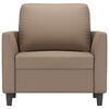 vidaXL Canapea de o persoană, cappuccino, 60 cm, piele ecologică