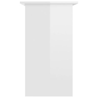 vidaXL Birou, alb extralucios, 80 x 45 x 74 cm, PAL