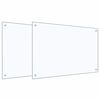 vidaXL Panou de bucătărie 2 buc. Transparent 90 x 60 cm