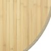 vidaXL Covor rotund, natural deschis, 80 cm, bambus