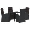 vidaXL Set de masă pentru grădină 5 buc. Negru poliratan