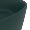vidaXL Chiuvetă baie lux verde &icirc;nchis mat 40x15 cm ceramică rotund