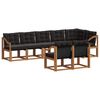 vidaXL Set de canapele de exterior cu pernă 8 pcs Natural și Negru