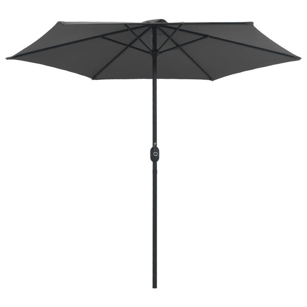 vidaXL Umbrelă de soare cu st&acirc;lp din aluminiu, antracit, 270x246 cm