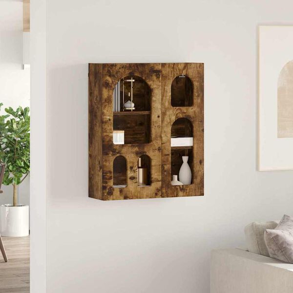 vidaXL Dulap suspendat Stejar fumuriu 59 x 20 x 71.5 cm Lemn compozit