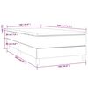 vidaXL Pat box spring cu saltea, roz, 100x200 cm, catifea