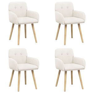 vidaXL Scaune de dining 4 buc. Boucl&eacute; Crem 59 x 57 x 85 cm
