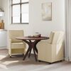 vidaXL Scaune de dining cu roți 2 pcs Crem 57 x 67 x 95 cm țesătură