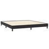 vidaXL Pat box spring cu saltea, negru, 180x220 cm, catifea