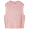 vidaXL Vestă pulover pentru copii tricotată, roz deschis, 104