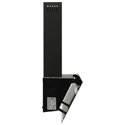 vidaXL Hotă de perete, negru, 60 cm, oțel și sticlă securizată