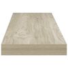 vidaXL Rafturi de perete suspendate 2 buc., stejar, 80x23,5x3,8 cm MDF