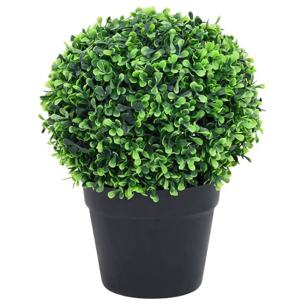 vidaXL Plante artificiale cimișir cu ghiveci, 2 buc. verde 27 cm minge