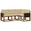 vidaXL Set de canapele de exterior 4 buc. Natural și Bej