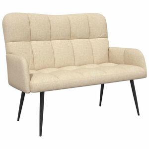 vidaXL Canapea cu 2 locuri Crem 115 x 61 x 87 cm Țesătură