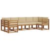 vidaXL Set de canapele de exterior cu pernă 7 pcs Natural și Bej