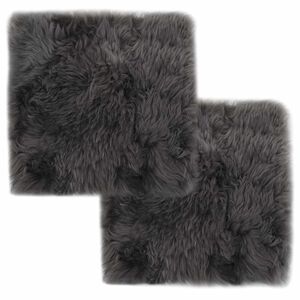 vidaXL &Icirc;nvelișuri scaun 2 buc. gri deschis 40x40cm piele oaie naturală