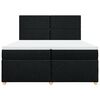 vidaXL Pat box spring cu saltea, negru, 200x200 cm, textil