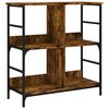 vidaXL Bibliotecă, stejar fumuriu, 78,5x33x82 cm, lemn prelucrat