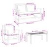 vidaXL Set de canapele pentru grădină 4 pcs natural Lemn solid de tec