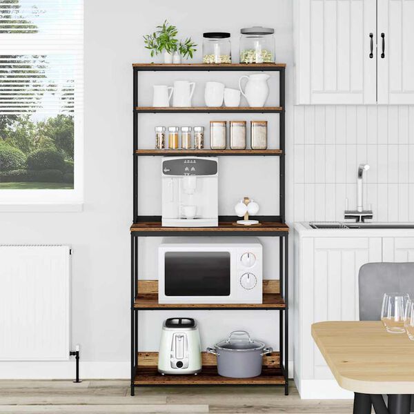 vidaXL Raft de bucătărie Lemn Vechi 80 x 40 x 168 cm Lemn compozit