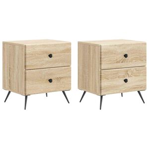 vidaXL Dulap de noapte 2 pcs Stejar Sonoma 43 x 34,5 x 47,5 cm