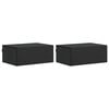 vidaXL Dulap de noapte suspendat 2 buc. Negru 49 x 34,5 x 20 cm