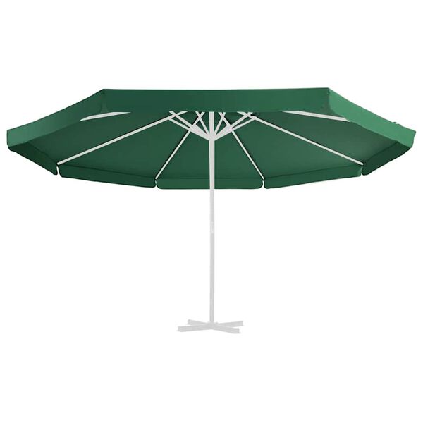 vidaXL P&acirc;nză de schimb umbrelă de soare de grădină, verde, 515 cm
