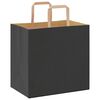 vidaXL Pungi de h&acirc;rtie 250 buc cu m&acirc;nere negre 26x17x25 cm