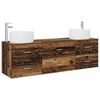 vidaXL Set de mobilier pentru baie 3 buc. Lemn vechi