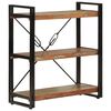 vidaXL Bibliotecă cu 3 niveluri, 77x30x80 cm, lemn masiv reciclat/fier
