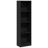 vidaXL Bibliotecă, negru, 40x24x143 cm, lemn prelucrat