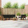 vidaXL Set de canapele de exterior cu pernă 7 pcs Natural și Negru