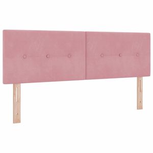 vidaXL Tăblie cap Roz 160 cm Catifea
