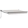 vidaXL Copertină retractabilă Gri deschis și alb. 3 x 2,5 m