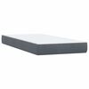 vidaXL Pat box spring cu saltea, gri &icirc;nchis, 100x210 cm, catifea