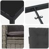 vidaXL Set de masă pentru grădină cu pernă 5 pcs Gri poliratan