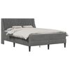 vidaXL Cadru de pat cu saltea Gri &icirc;nchis 140 x 190 cm Catifea