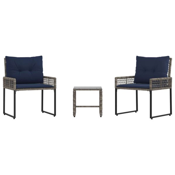 vidaXL Set de Mobilier pentru Exterior cu pernă oțel