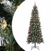 vidaXL Brad de Crăciun artificial Verde 210 cm PVC, plastic și oțel