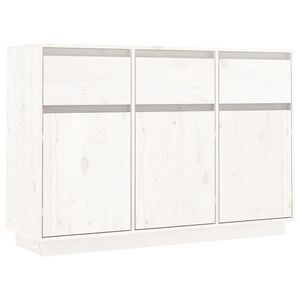 vidaXL Servantă, alb, 111x36x75 cm, lemn masiv de pin