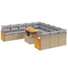 vidaXL Set canapele de grădină cu perne, 11 piese, bej, poliratan