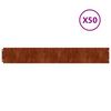 vidaXL Borduri de gazon 50 buc. 15x103 cm oțel Corten flexibil