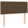 vidaXL Pat box spring cu saltea, maro &icirc;nchis, 90x200 cm, textil