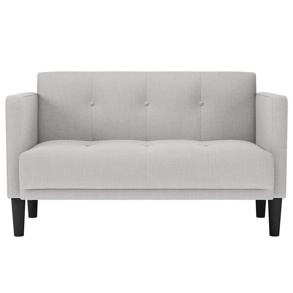 vidaXL Canapea loveseat, gri nor, 111 cm, textil