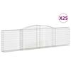 vidaXL Coșuri gabion arcuite 25 buc, 400x30x100/120 cm fier galvanizat