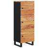 vidaXL Dulap &icirc;nalt cu 3 uși, 40x33x110 cm, lemn masiv de acacia & fier
