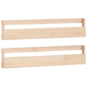 vidaXL Pantofare de perete, 2 buc., 110x9x23 cm, lemn masiv pin