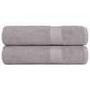 vidaXL Prosoape de baie, FROGN, 2 buc., gri, 100x150 cm, 360 g/m&sup2;